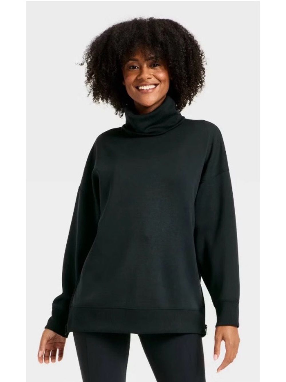 All In Motion Airy Sleek Funnel Neck Sweatshirt Size Small